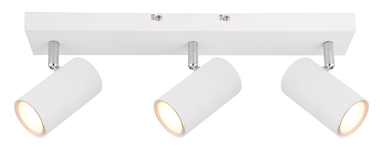 Globo Lighting Strahler ROBBY Dreifacher weißer Strahler aus seitlicher Perspektive