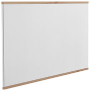 Großer rechteckiger XL-Spiegel mit Holzrahmen, seitliche Perspektive