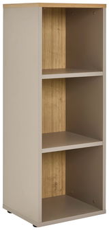 Aktenregal mit drei offenen Fächern, Seitenansicht