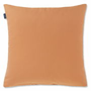Zierkissenhülle in warmem Braunton, quadratisch, mit sichtbarem Joop-Label an der Seite, Frontalansicht