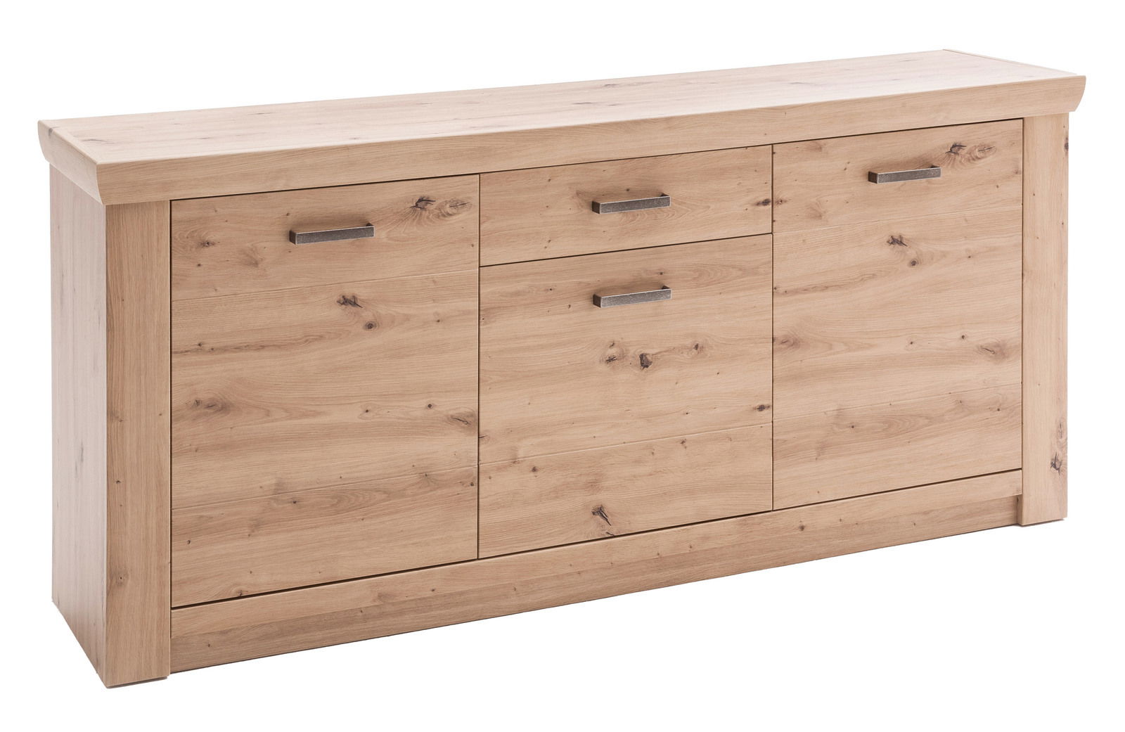 Landscape Sideboard BRUNECK Holz-Sideboard mit drei Türen und zwei Schubladen, Frontansicht