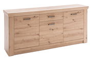 Holz-Sideboard mit drei Türen und zwei Schubladen, Frontansicht