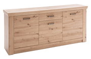 Holz-Sideboard mit drei Türen und zwei Schubladen, Frontansicht