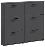 Schuhkipper mit sechs Klappen in dunklem Design, frontale Perspektive