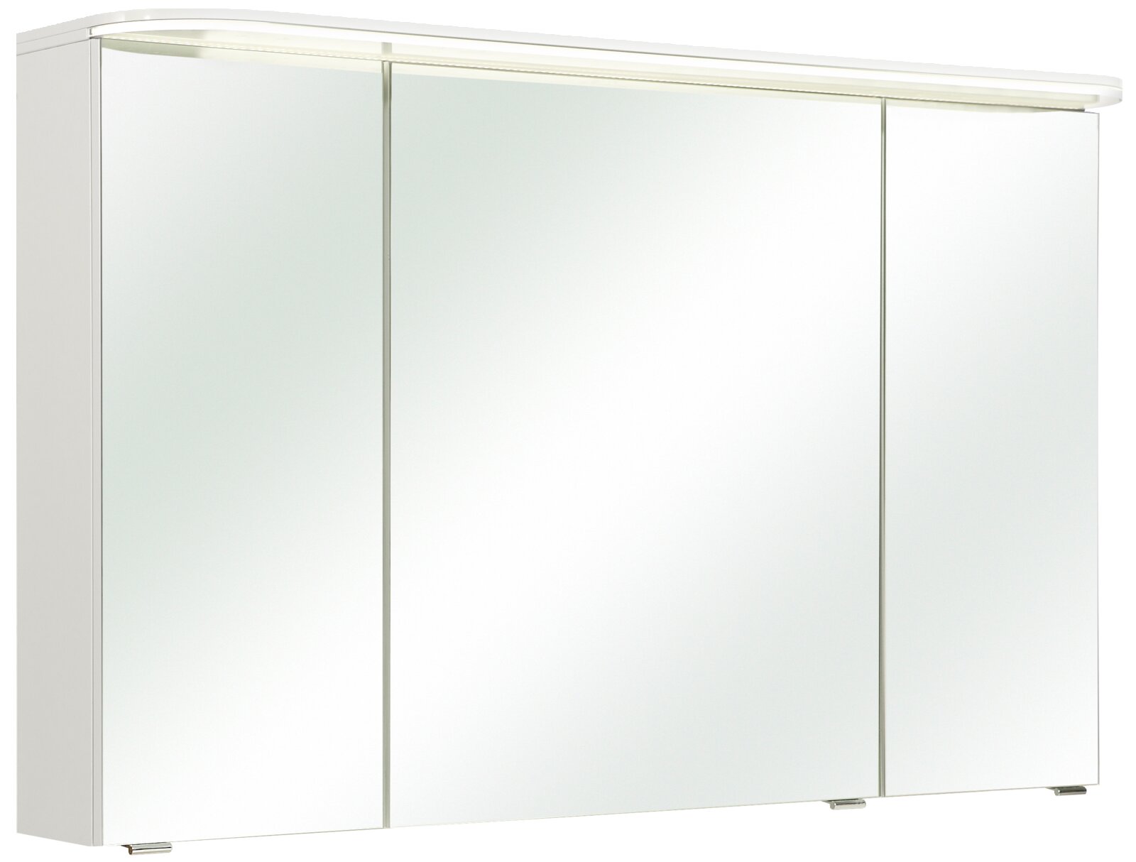 Pelipal Spiegelschrank BALTO SPRINT Moderner Spiegelschrank mit drei Türen und integrierter Beleuchtung, Frontalansicht