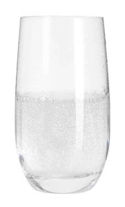 Klares Trinkglas Tivoli, gefüllt mit sprudelndem Wasser, Frontalansicht