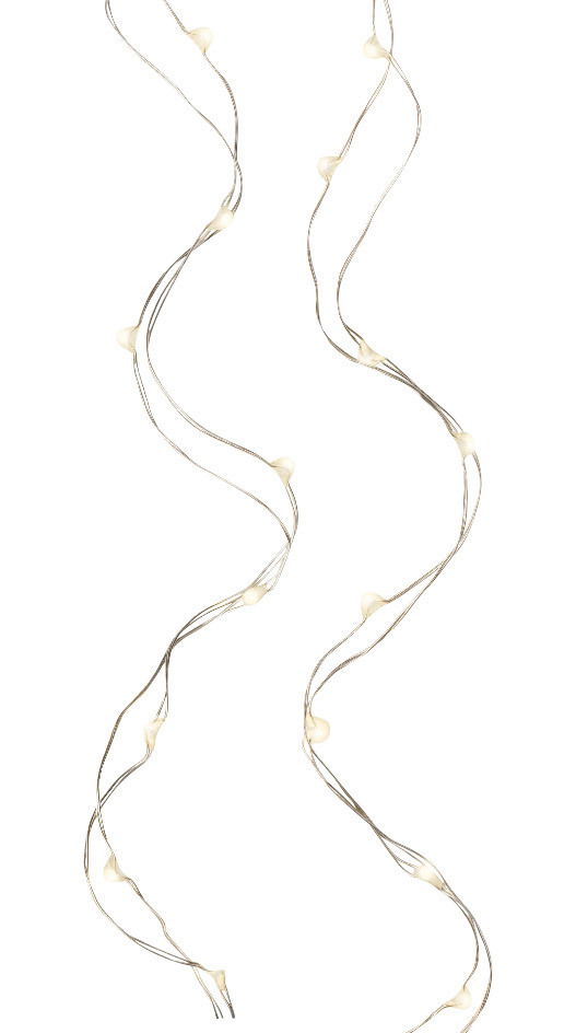 LED-Lichterkette mit warmweißen Lichtern, Draufsicht