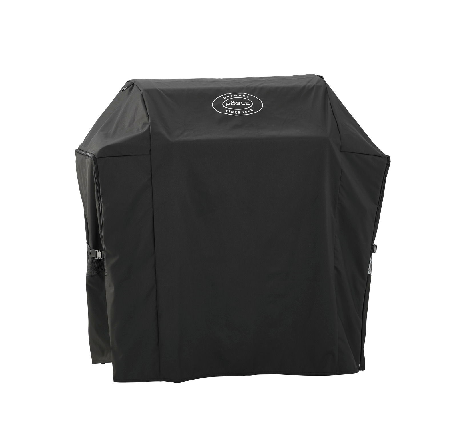 Schwarze Abdeckhaube für BBQ-Station G4, Vorderansicht