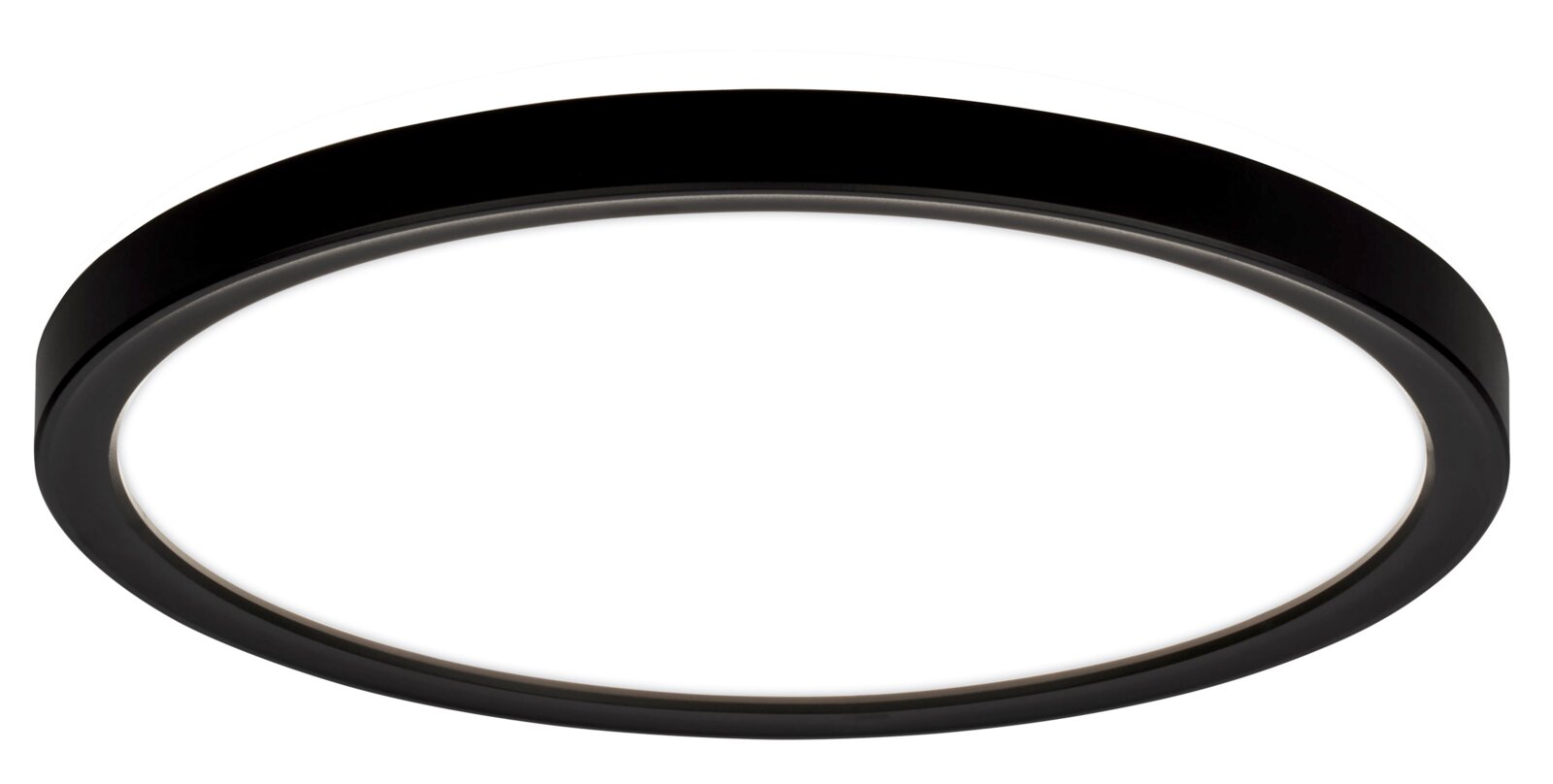 Briloner LED-plafondlamp met bewegingssensor MOVE Ronde led-plafondlamp met zwart frame, zijaanzicht