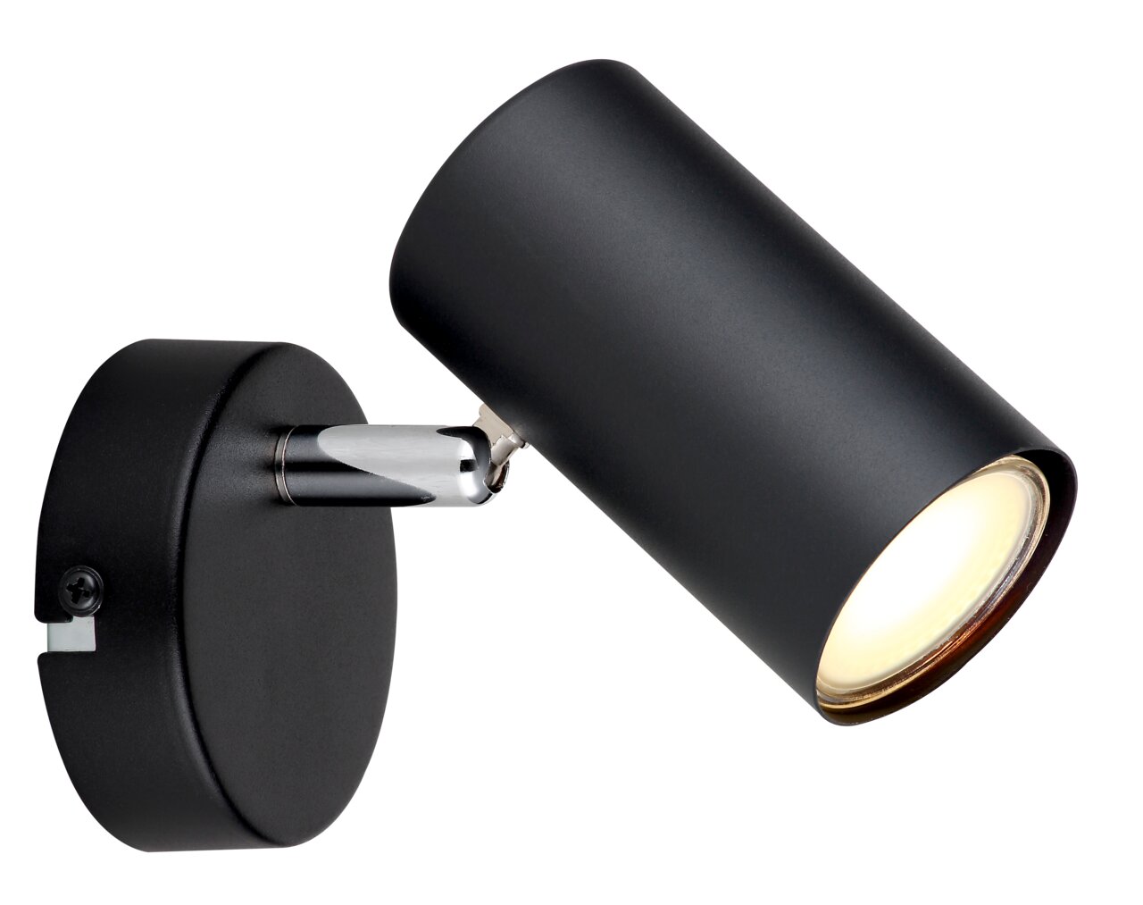 Globo Lighting Strahler ALLVI Schwarzer zylindrischer Strahler von Globo Lighting, Modell ALLVI, seitliche Perspektive