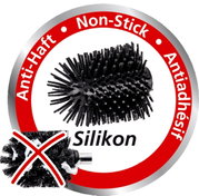 Silikon WC-Bürstenkopf mit Anti-Haft-Beschichtung, seitliche Perspektive