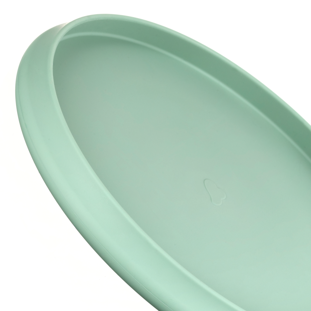 Silikondeckel in Salbeigrün, seitliche Perspektive