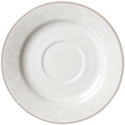 Porzellanuntertasse Isabella 15,5 cm mit floralem Muster, Draufsicht