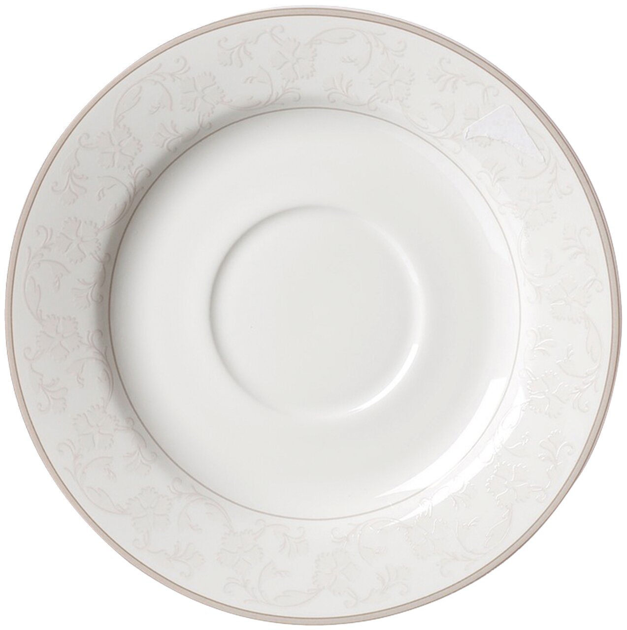 Porseleinen schoteltje Isabella 15,5 cm met bloemmotief, bovenaanzicht
