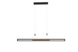 Moderne LED-Hängeleuchte in minimalistischem Design, seitliche Perspektive