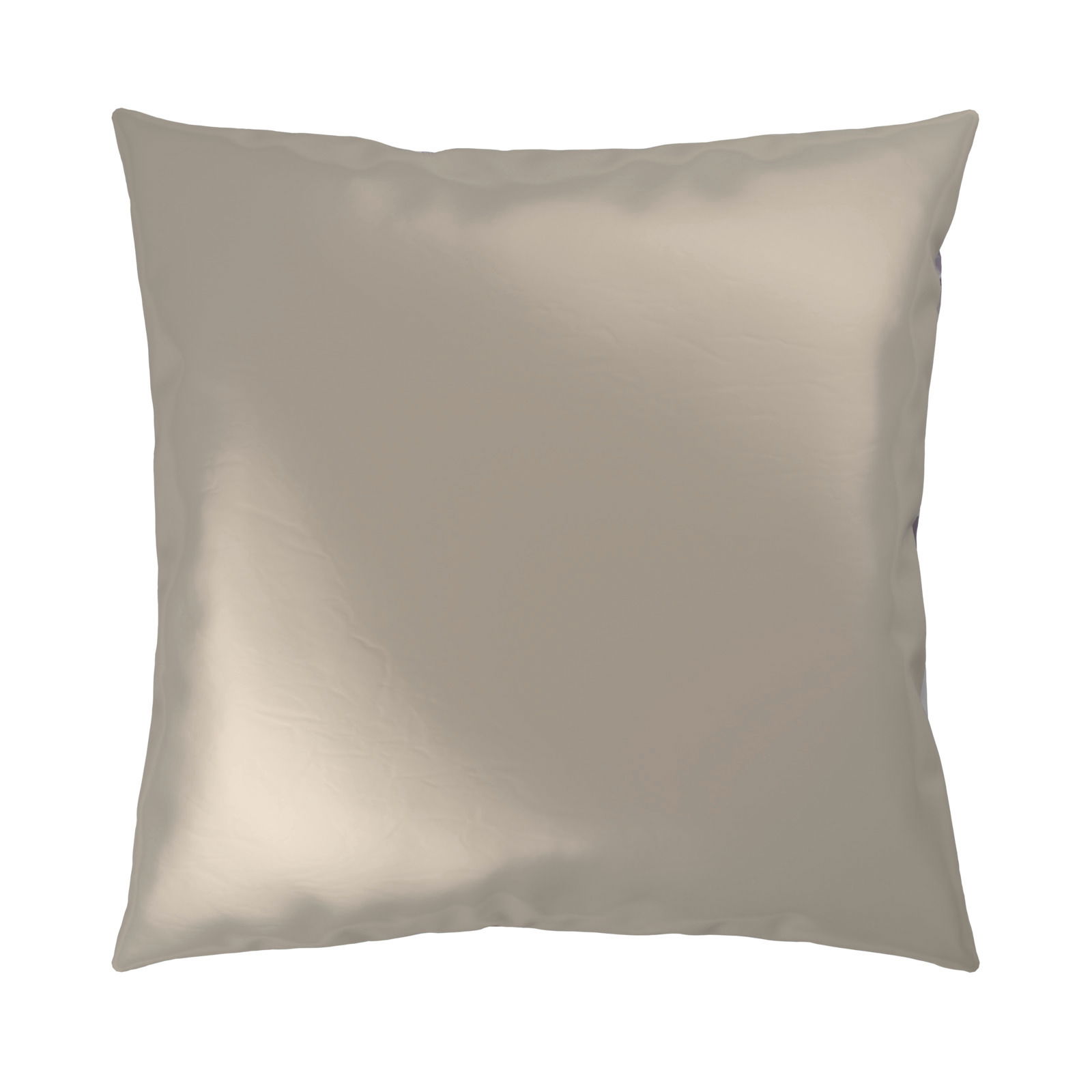 Beige Kissenbezug in Nahaufnahme, Vorderansicht