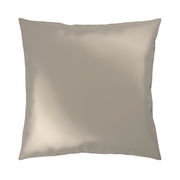 Beige Kissenbezug in Nahaufnahme, Vorderansicht