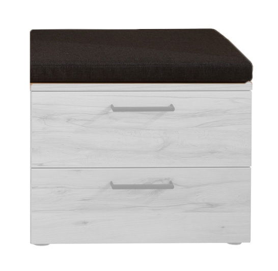 Sitzkissen mit zwei Schubladen, Vorderansicht