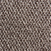 Close-up van een gestructureerde, grijze stof die wordt gebruikt voor een fauteuil, gezien van bovenaf.