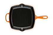 Grillpfanne 26cm in Ofenrot, Draufsicht