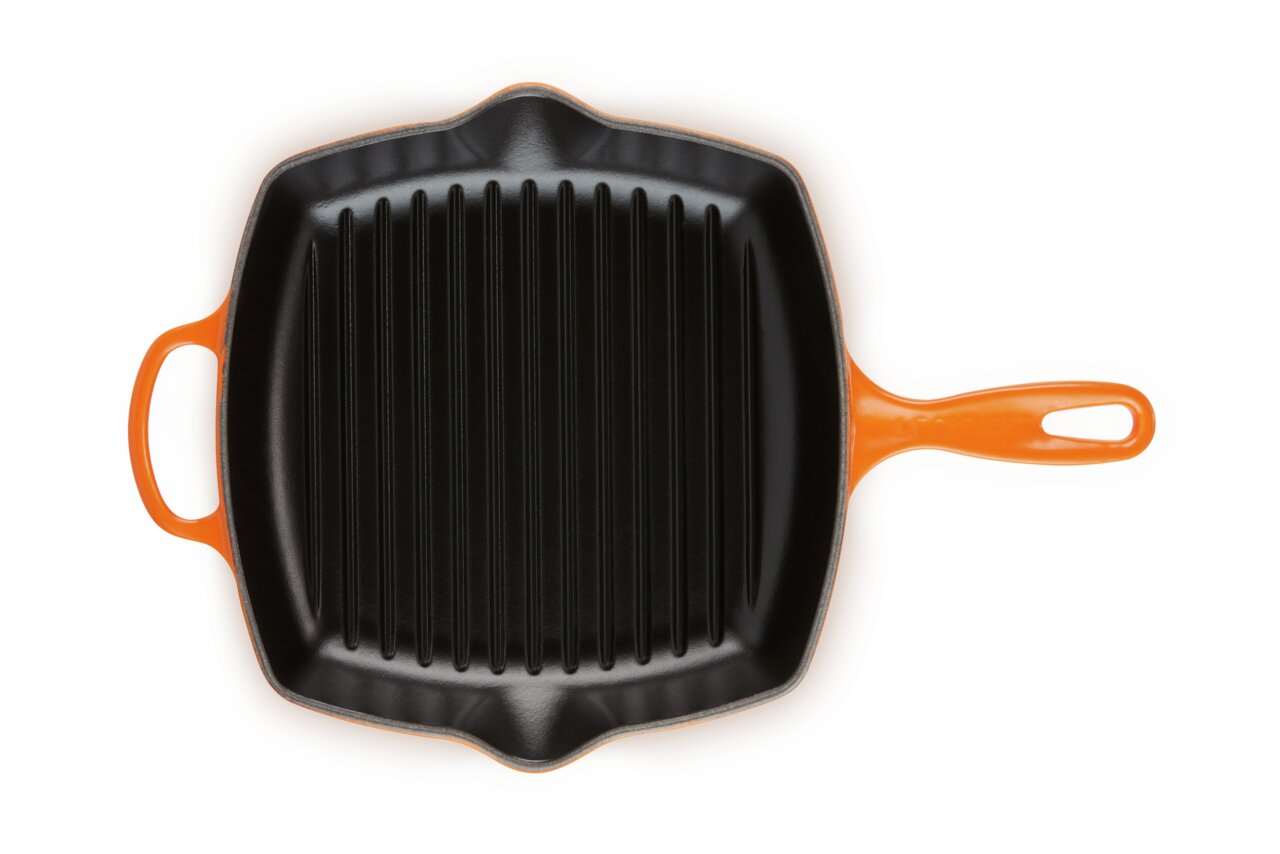 Grillpan 26 cm in ovenrood, bovenaanzicht