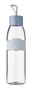 Mepal Trinkflasche Nordic blue ELLIPSE Transparente Trinkflasche Ellipse 500ml mit blauem Deckel und Trageschlaufe, Vorderansicht