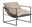 Amatio Lounge-Sessel MELINA Moderner Lounge-Sessel mit Metallrahmen und bequemen Kissen, seitliche Perspektive
