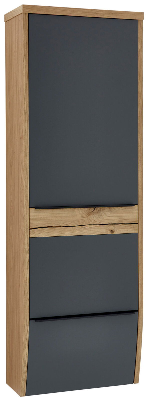 Dieter Knoll Hängegarderobenschrank ARCO TREND Moderner Hängegarderobenschrank in Holzoptik mit dunklen Fronten, seitliche Perspektive