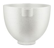 Keramische Schüssel mit gesprenkeltem Design, seitliche Perspektive