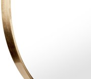 Runder Spiegel mit goldenem Rahmen, Detailansicht von der Seite