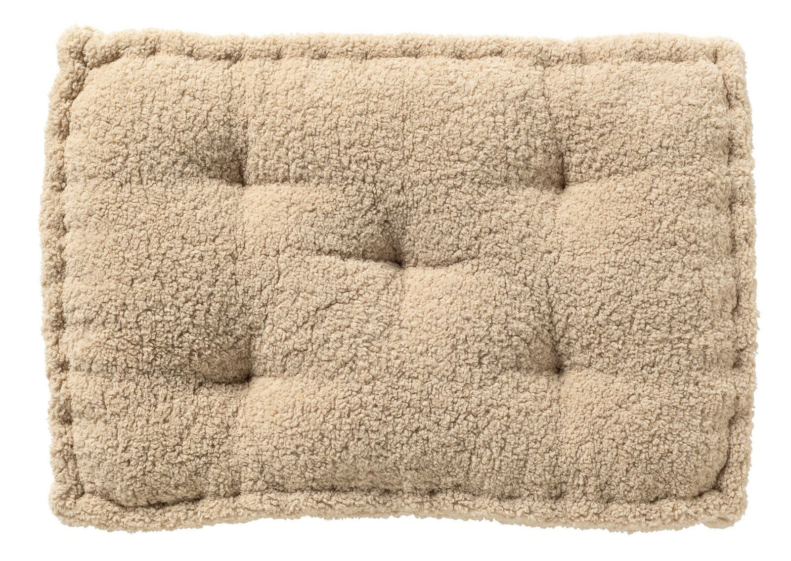 Beige Hundematte aus weichem, flauschigem Material, Draufsicht