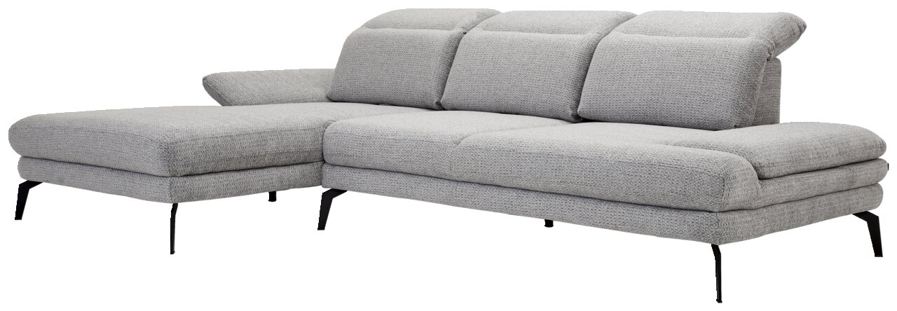 Stylife Longchair-combinatie RUBIO Grijze ligstoelcombinatie RUBIO van Stylife, zijaanzicht