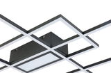 Moderne LED-Deckenleuchte mit geometrischem Design, seitliche Perspektive