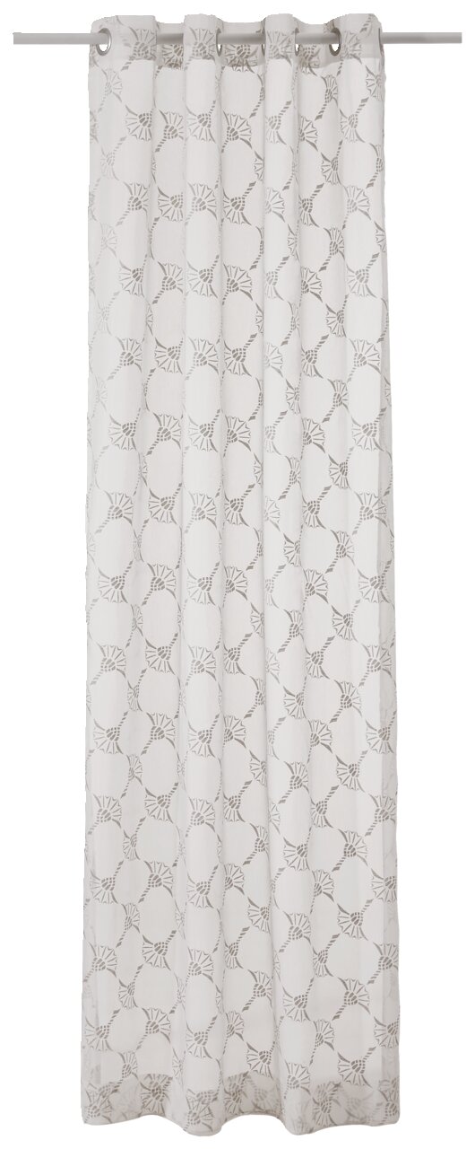 JOOP! Ösenvorhang 140x250cm Ösenvorhang J!Airy natur mit geometrischem Muster, Frontalansicht