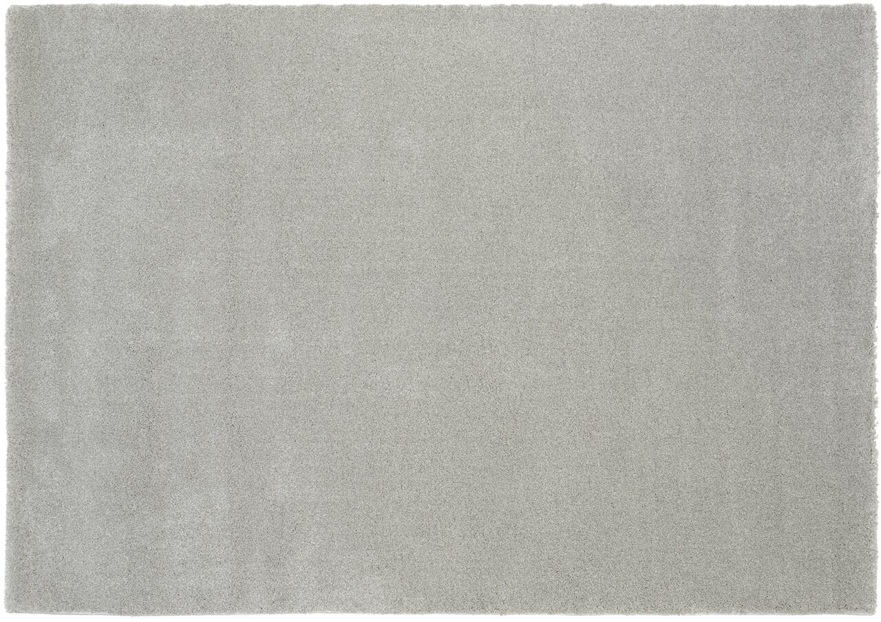 Grauer Uni-Teppich in Draufsicht
