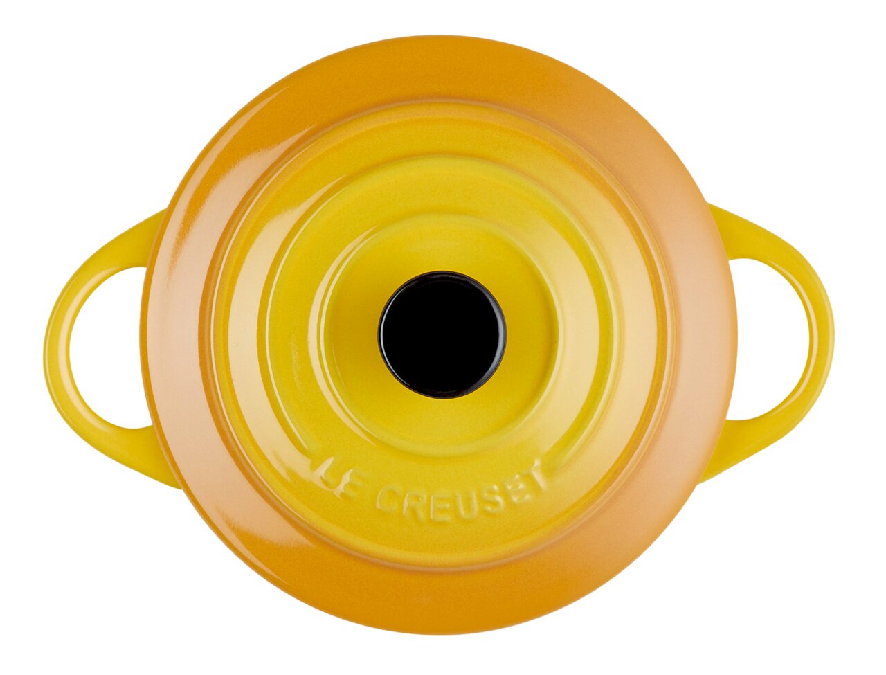 Mini-cocotte 10 cm in de kleur Nectar, bovenaanzicht