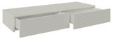 Wandkonsole mit zwei geöffneten Schubladen, seitliche Perspektive