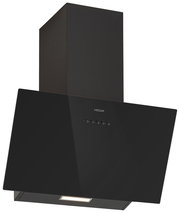 Moderne schwarze Dunstabzugshaube mit schrägem Design, Vorderansicht