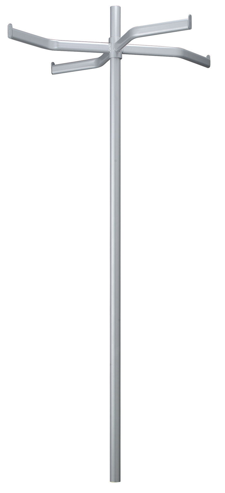 Jutzler Drehkreuz JUTZLER Silbernes Drehkreuz aus Metall, frontal abgebildet mit vier Armen.