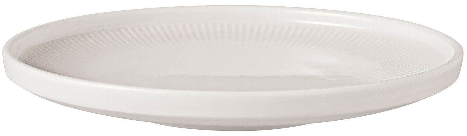 Weißer Brotteller Afina mit einem Durchmesser von 17,1 cm, seitliche Perspektive
