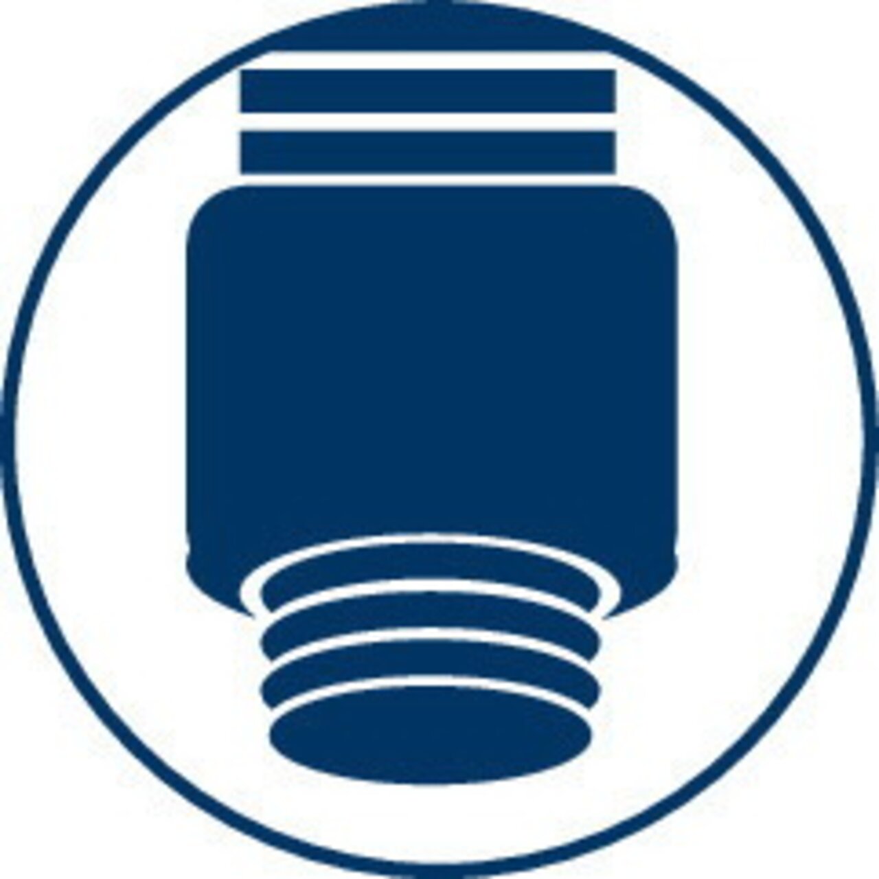 Symbol eines Wasser sparenden Duschkopfs, seitliche Ansicht