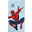 Spiderman Handtuch SPIDERMAN Duschtuch 70x140cm mit Superhelden-Motiv, zeigt eine dynamische Darstellung eines rot-blauen maskierten Helden in Aktion auf hellblauem Hintergrund, Frontalansicht.