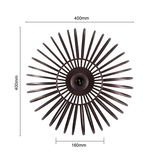 Deckenleuchte mit radialem Design aus der Vogelperspektive, Durchmesser 400mm, Tiefe 160mm