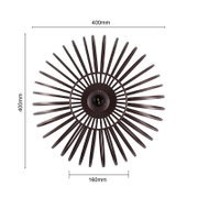 Plafondlamp met radiaal ontwerp, gezien vanuit vogelperspectief, diameter 400 mm, diepte 160 mm