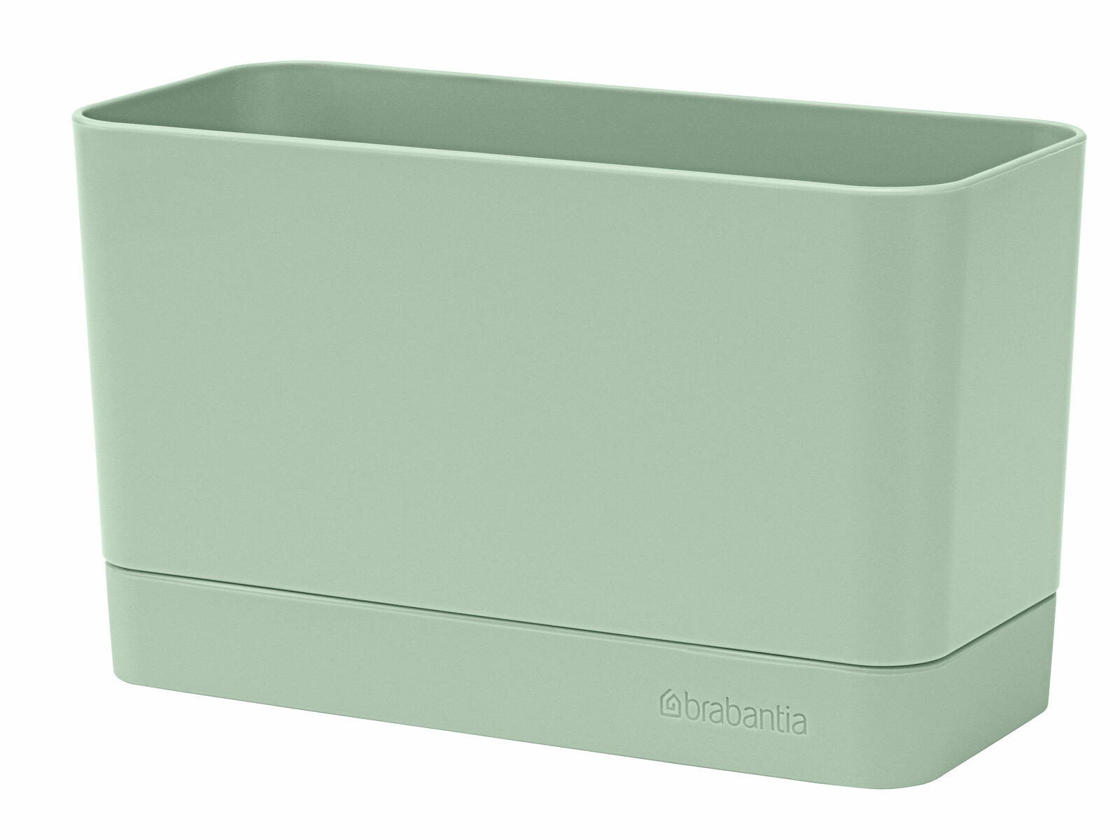 Brabantia Spül-Organizer SINKSIDE Grüner Spülen Organizer aus Kunststoff, rechteckig, mit abgerundeten Ecken, seitliche Perspektive