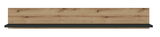 Wandboard aus Holz mit dunkler Ablage, frontale Ansicht