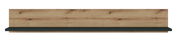 Wandboard aus Holz mit dunkler Ablage, frontale Ansicht