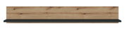 Wandboard aus Holz mit dunkler Ablage, frontale Ansicht
