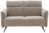 Zweiersofa in beige aus Stoff, Vorderansicht