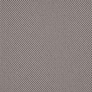 Nahaufnahme eines Sitzhockers mit grauem, rautenförmigem Stoffmuster, Draufsicht